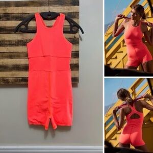 Free People Movement Every Single Time Runsie Neon Coral M/L
